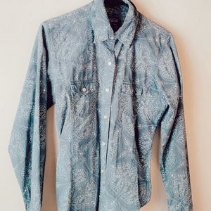 patagonia || blue western button down